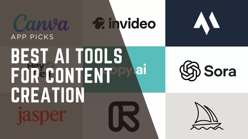 Logo compilation of best AI content creation tools