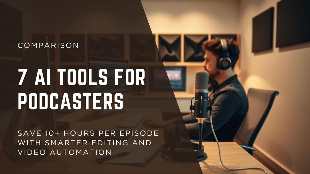 Best AI tools for podcasters in 2026 dashboard showing video editing, audio mastering, and AI workflow integration