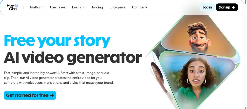 HeyGen AI avatar video generator – lifelike talking presenters.