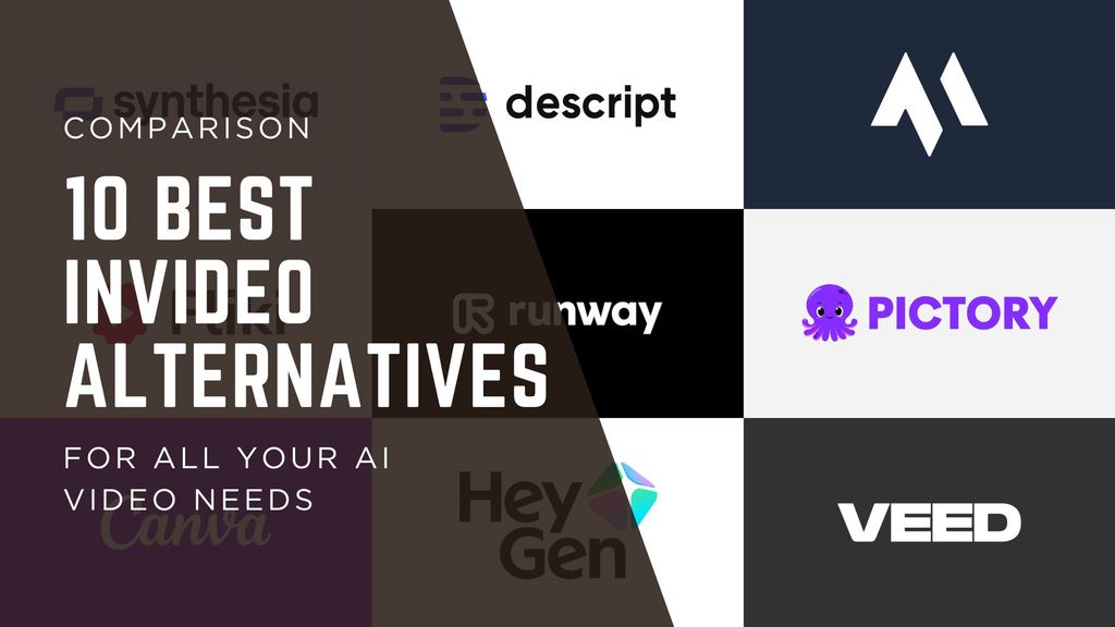 Collage of the best Invideo alternatives