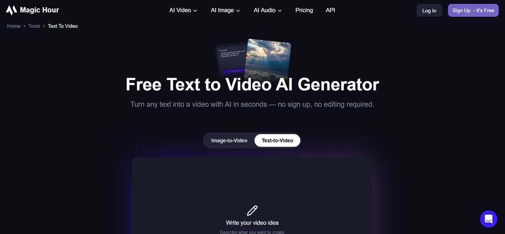 magic hour text to video